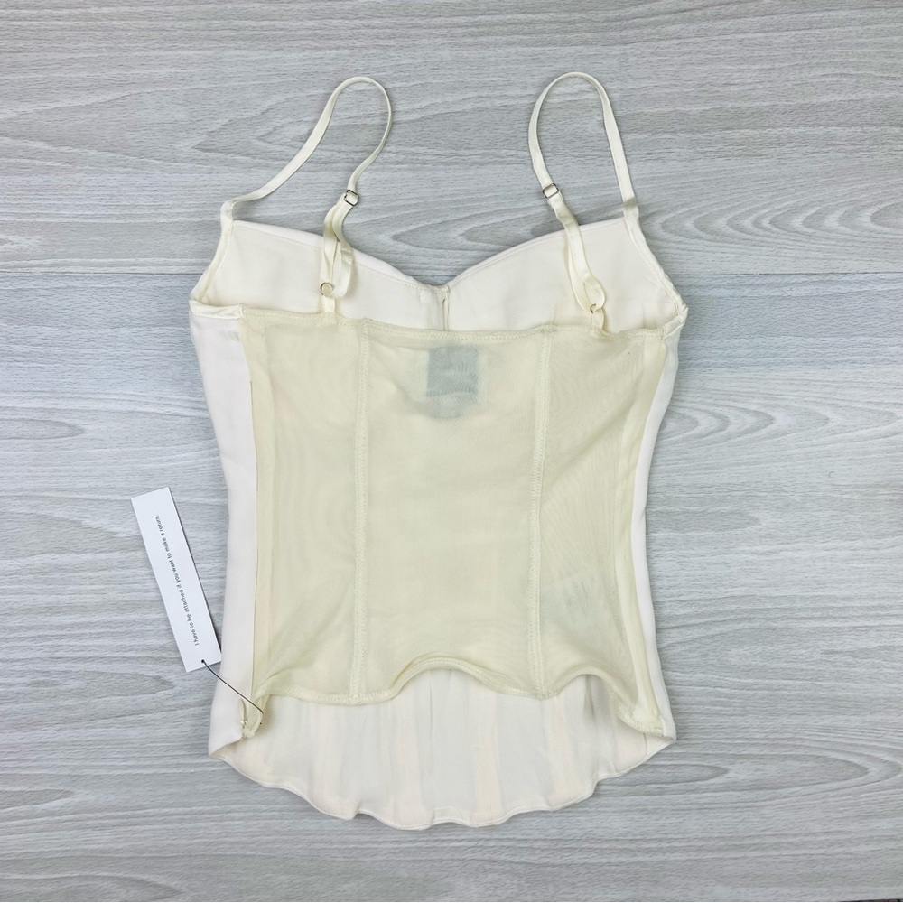 Reformation Rosetta Top Fior Di Latte Bustier Size 4 Sweetheart Neckline - Picture 8 of 16